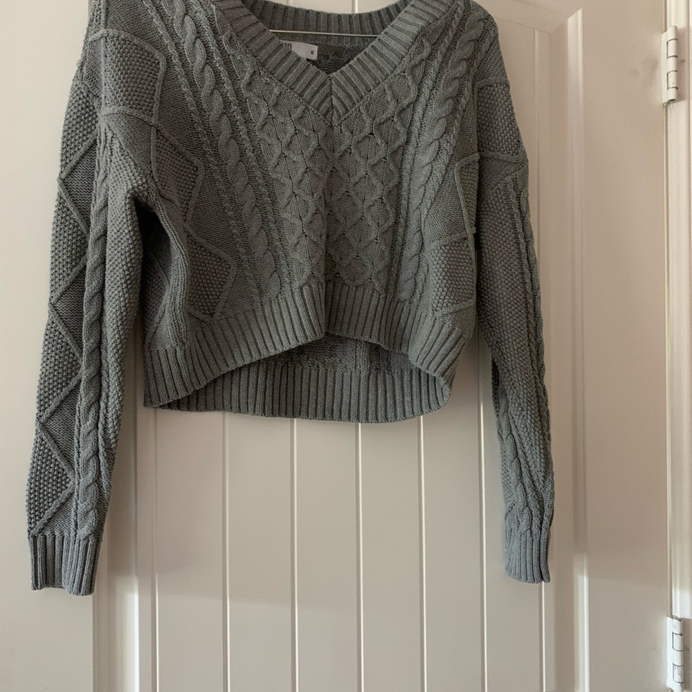 Urban Outfitters Gray V-Neck Sweater